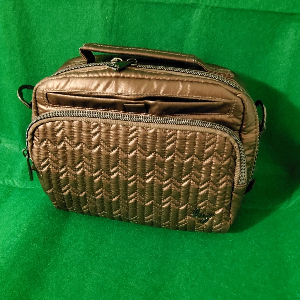 Lug Ranger Mini Crossbody Bag, Metallic Espresso